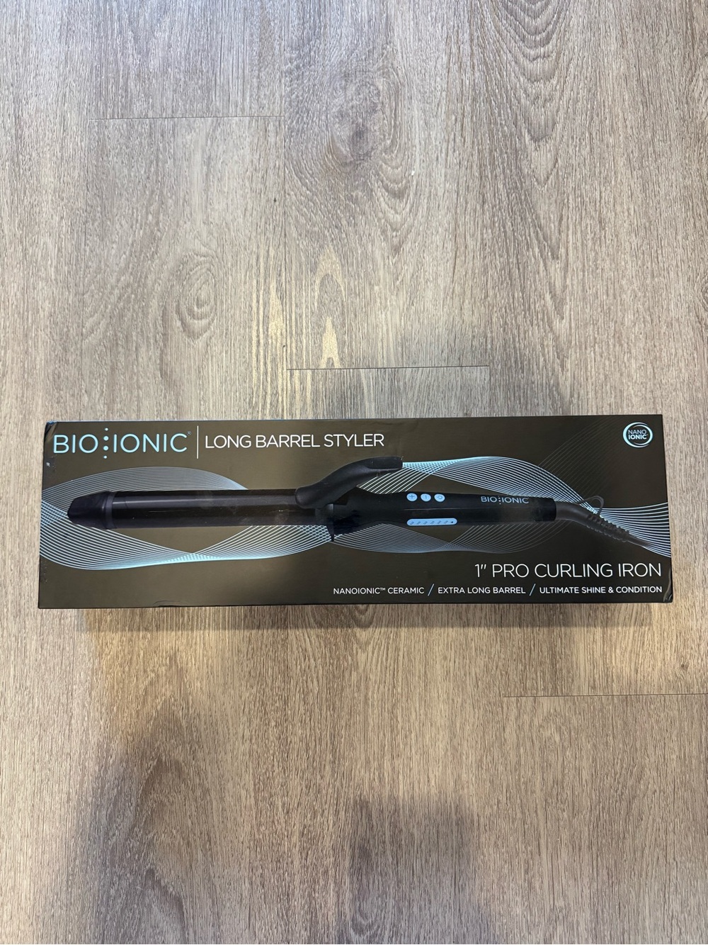 Bio Ionic 1" Pro Curling Iron Long Barrel Styler - Black
